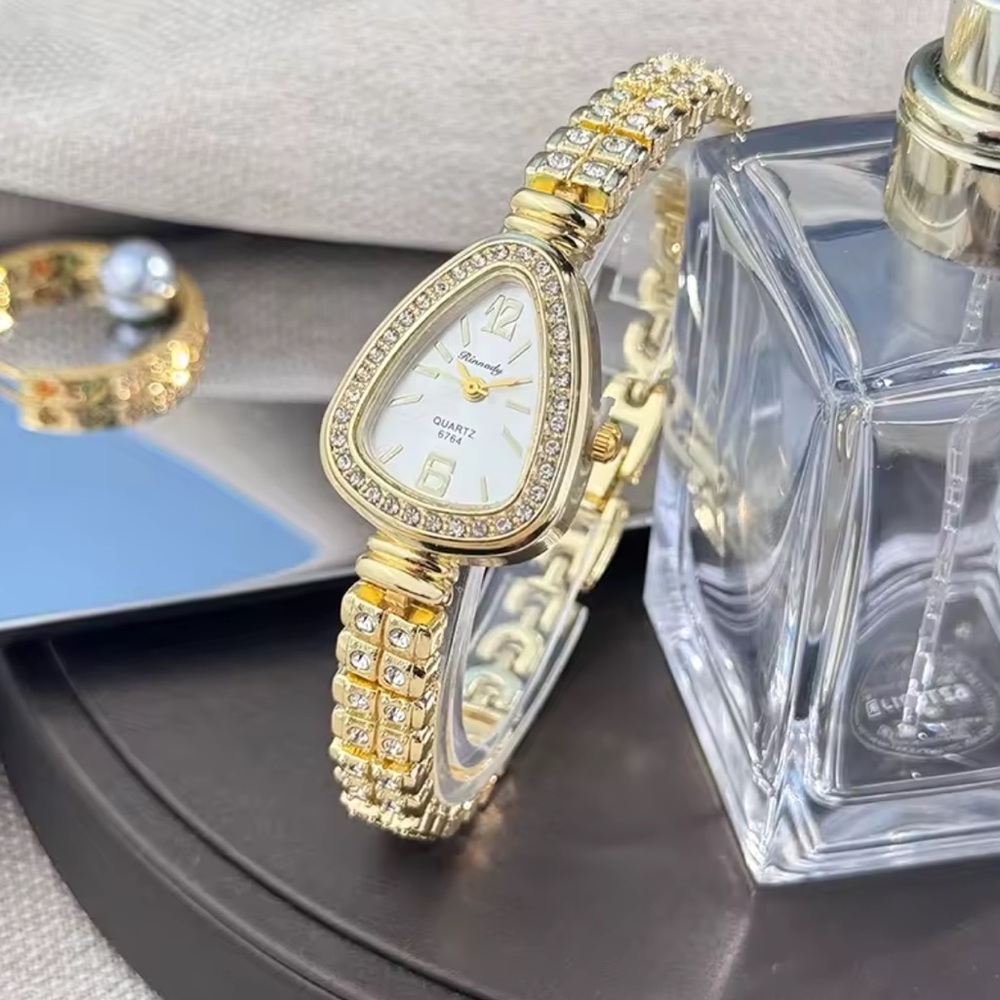 Rhinestone Gold Crystal Teardrop Watch Elegant Bracelet Style